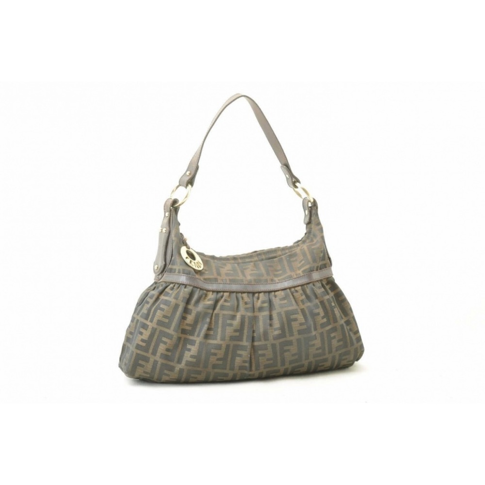 Fendi Zucca shoulder bag black/brown
